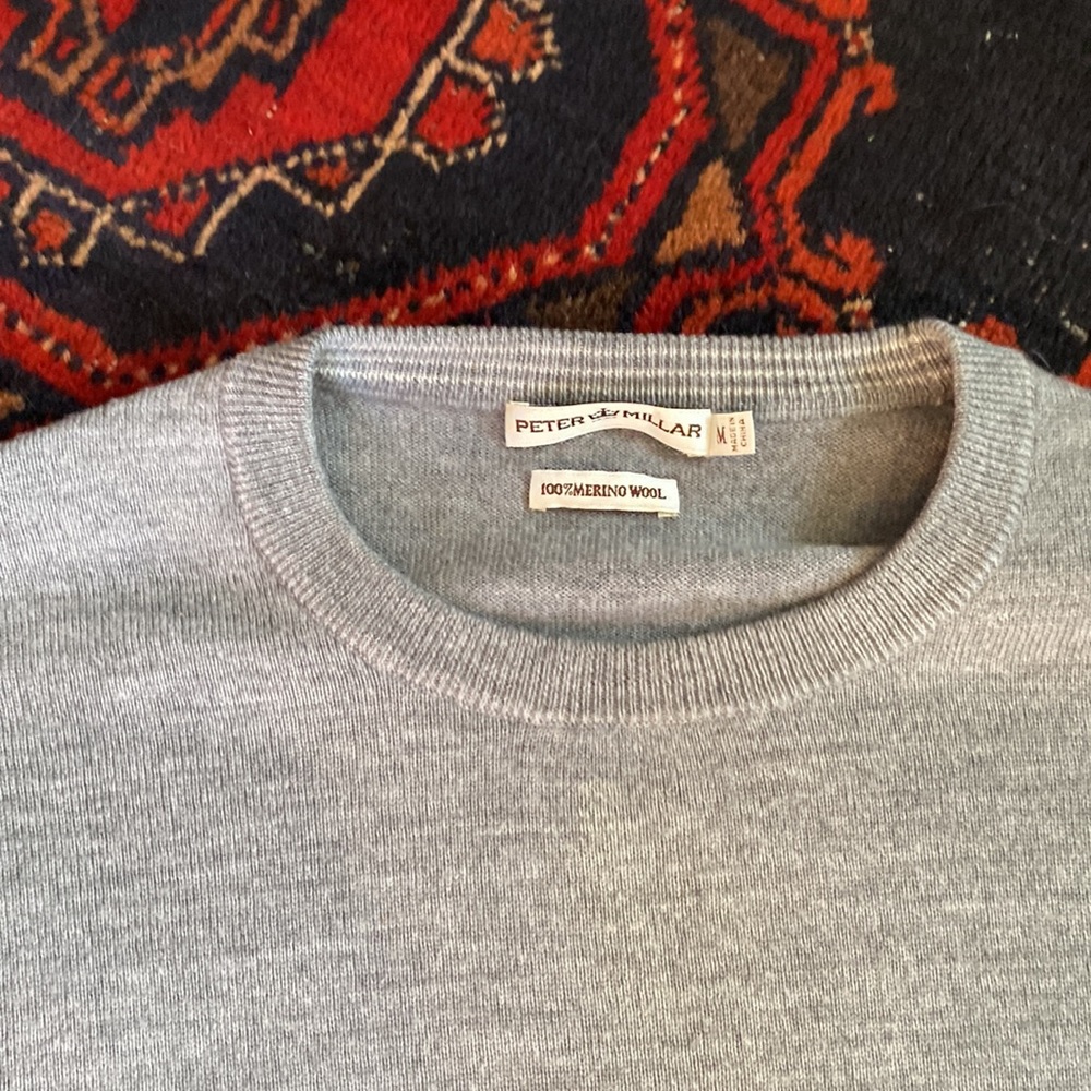 Peter Millar gray Crewneck sweater Medium